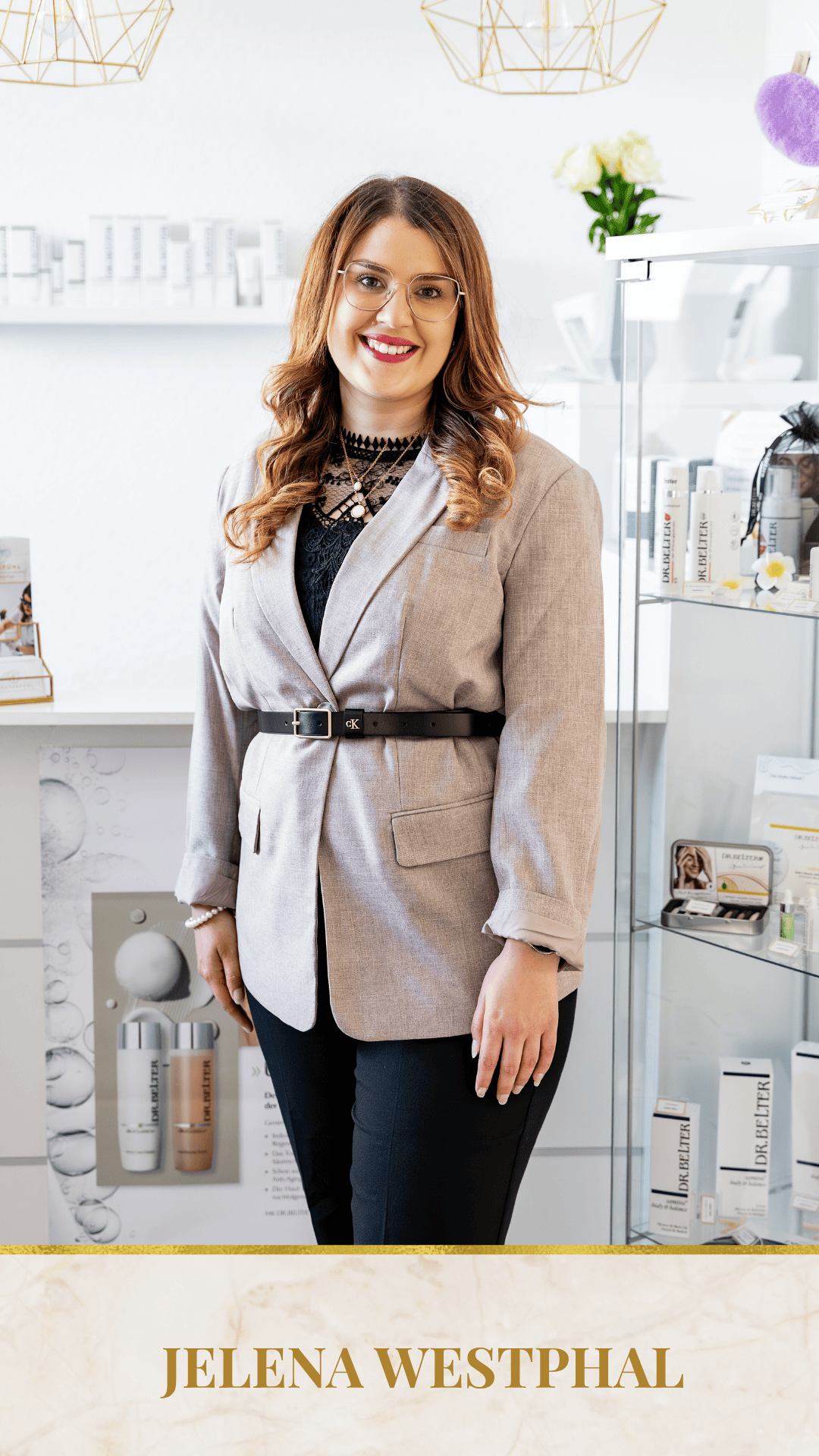 Jelena Westphal, Gründerin von Hautgefühl, im Studio